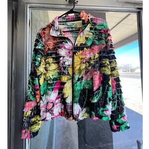 Vintage 90's Erin London colorful floral jacket size PL